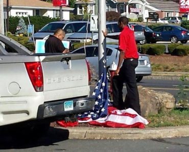 'The Flag Should Never Touch The Ground': Veterans Angered By The U.S. Flag Disrespected At McDonald's.